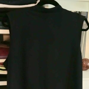 Tahari Navy Turtleneck top sleeveless XL